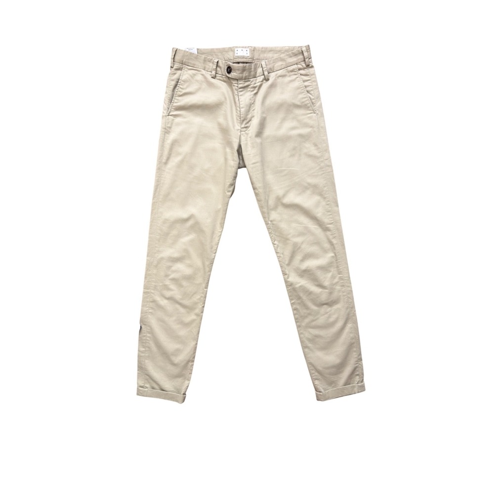 ASKET The Chino Mens 31x34 Beige Cotton Stretch Slim Straight Pants Portugal